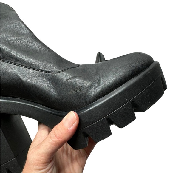 Giuseppe Zanotti | Gintonic Stretch-Leather Platform Sock Boots Black 41 - Picture 9 of 14